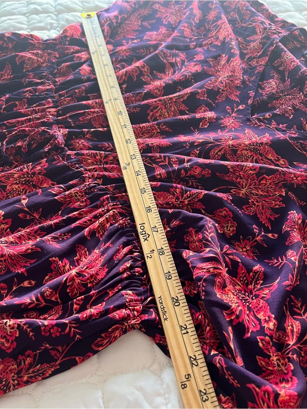Lands End Medium/Large Purple Magenta Light Rayon Travel vacay swimsuit coverup